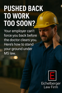 Pressured to go back to work